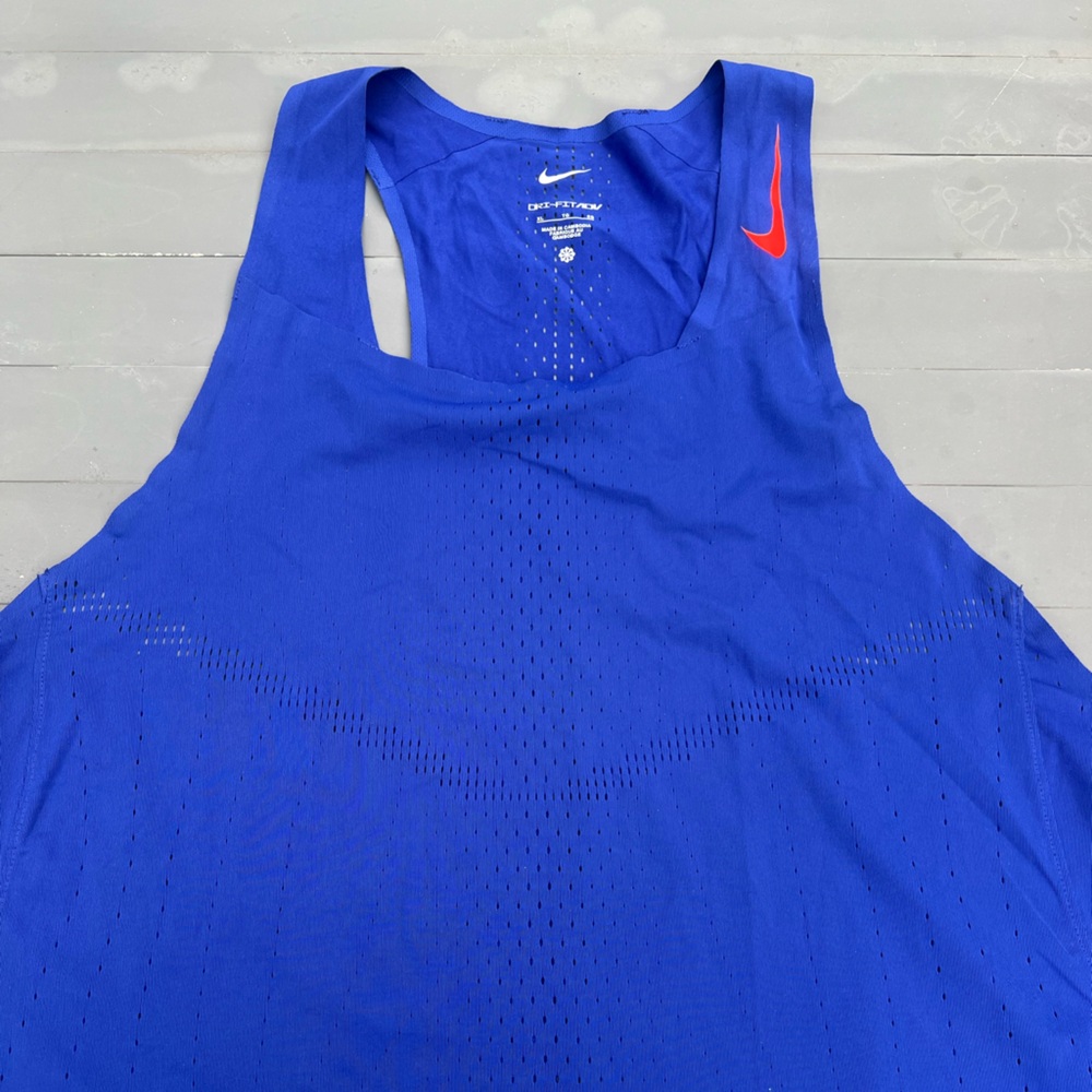 Nike Blue Tank Top with Red Swoosh